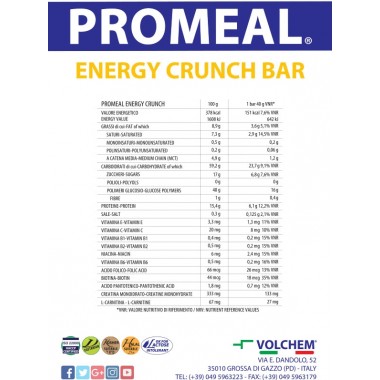 PROMEAL ENERGY CRUNCH 30 BAR X 40G